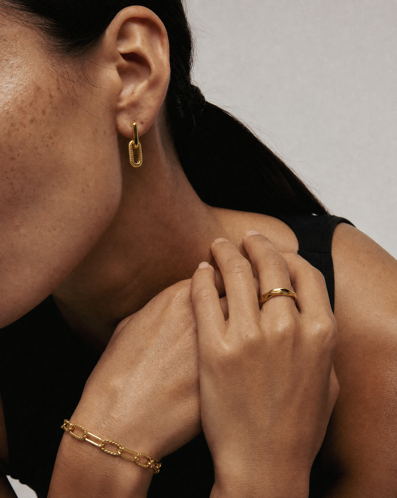 HULMA DOUBLE PAPERCLIP EARRING
